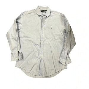 Ralph Lauren Classic Fit Mens 16.5 100% Cotton‎ Blue Button Down Shirt